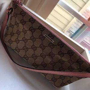 Mini Vintage Gucci Pochette Canvas Shoulder Bag